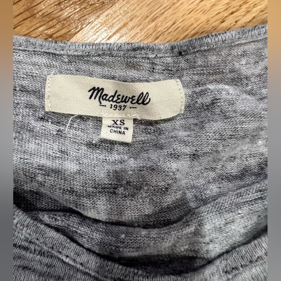 Madewell grey long sleeve top - Picture 2 of 2